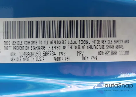 2011 Jeep Wrangler Unlimited Sport z USA, uszkodzony, nr VIN 1J4BA3H15BL580734